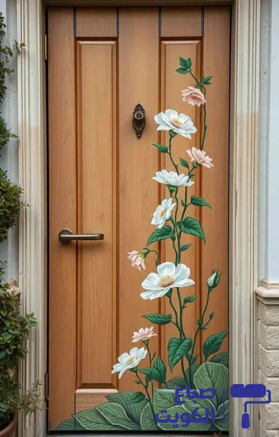 دهان باب خشب,بوية ابواب خشب,صبغ بيبان خشب,صبغ ناري للخشب,دهان باب خشب بنى محروق
