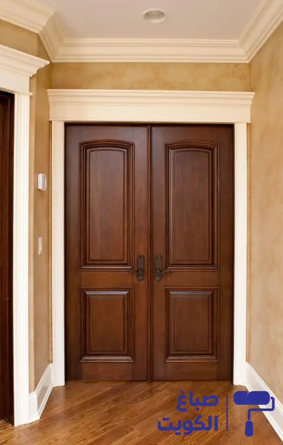 دهان باب خشب,بوية ابواب خشب,صبغ بيبان خشب,صبغ ناري للخشب,دهان باب خشب بنى محروق
